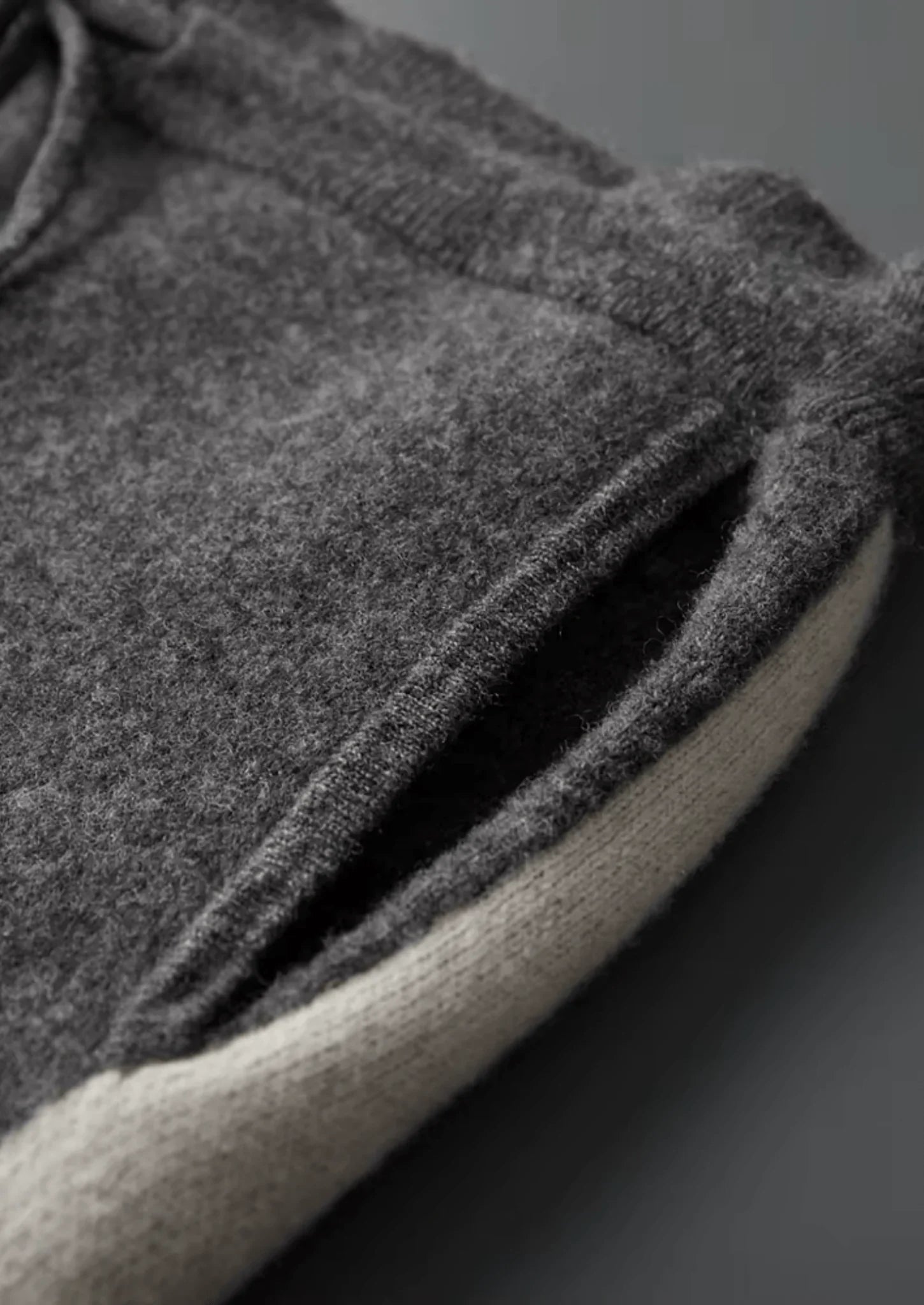 Saf Ekstra İnce Merino Yünü Oversize Pantolon - Martin Milano