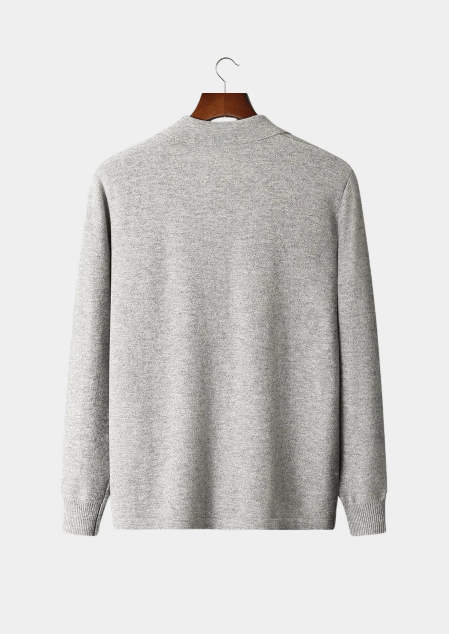 Saf Ekstra İnce Merino Yünü Polo Hırka - Martin Milano