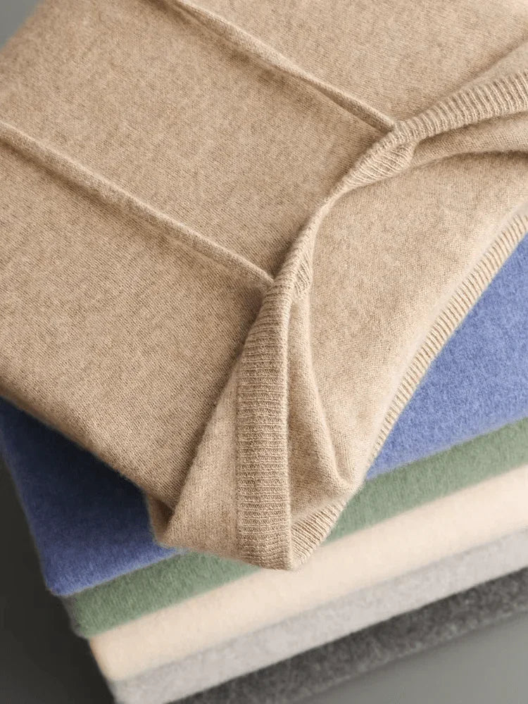 Saf Ekstra İnce Merino Yünü Soketli Kapüşonlu - Martin Milano