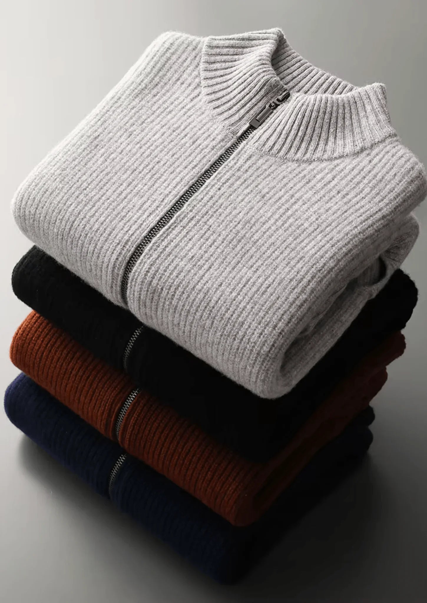 Saf Ekstra İnce Merinos Yünü Ribanalı Hırka - Martin Milano