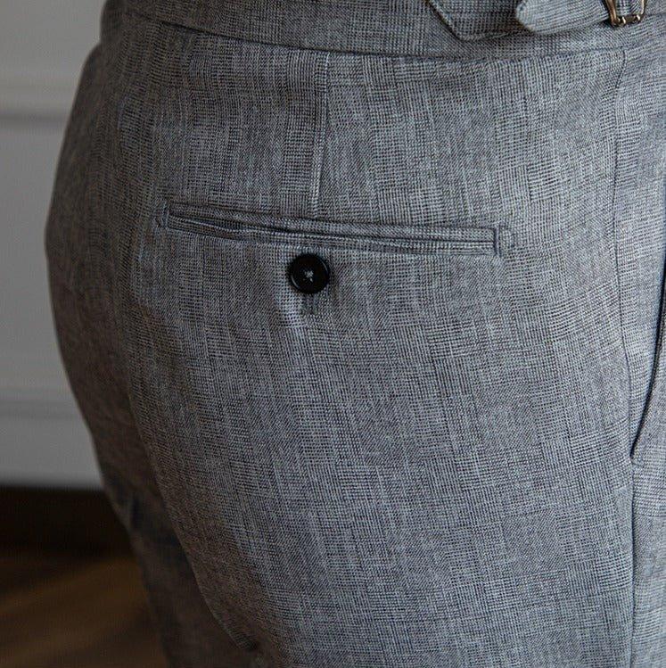 St'Ives Ekose Desenli Kadife Düz Kesim Pantolon - Martin Milano