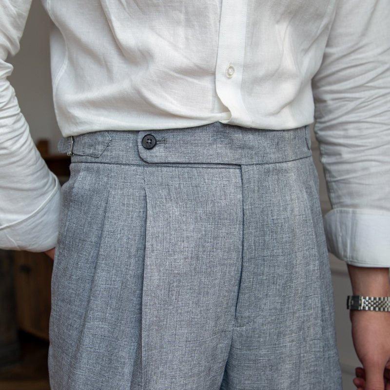 St'Ives Ekose Desenli Kadife Düz Kesim Pantolon - Martin Milano