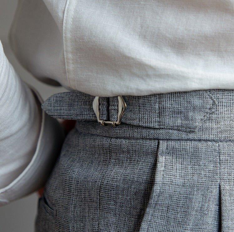 St'Ives Ekose Desenli Kadife Düz Kesim Pantolon - Martin Milano