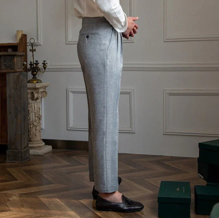 St'Ives Ekose Desenli Kadife Düz Kesim Pantolon - Martin Milano