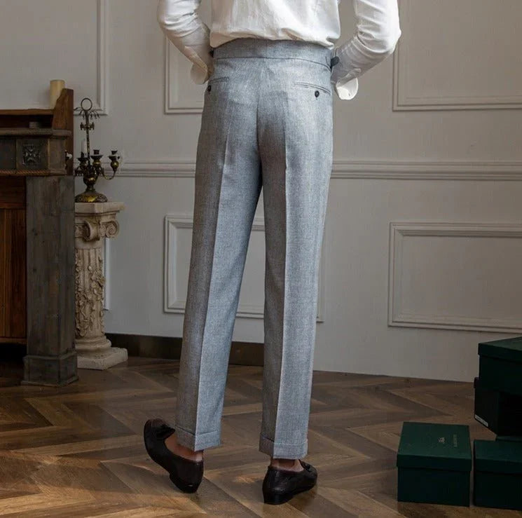 St'Ives Ekose Desenli Kadife Düz Kesim Pantolon - Martin Milano