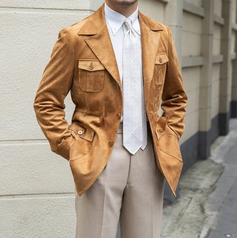 Süet Milano Takım Yaka Ceket - Martin Milano