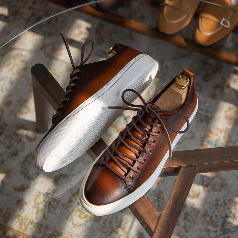 Tarihî Bağlamalı Deri Spor Ayakkabıları - Martin Milano