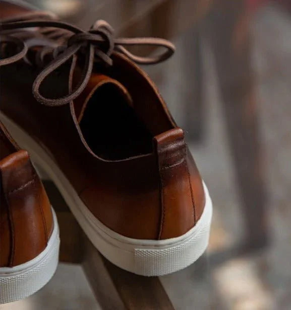 Tarihî Bağlamalı Deri Spor Ayakkabıları - Martin Milano