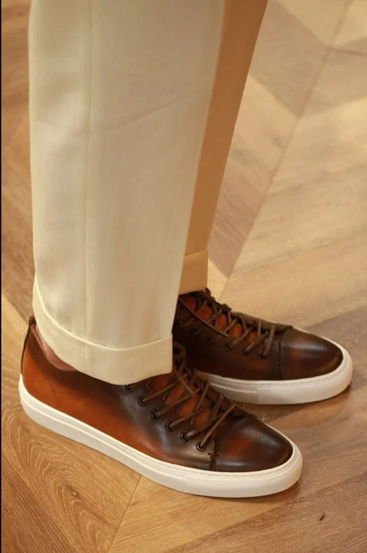 Tarihî Bağlamalı Deri Spor Ayakkabıları - Martin Milano