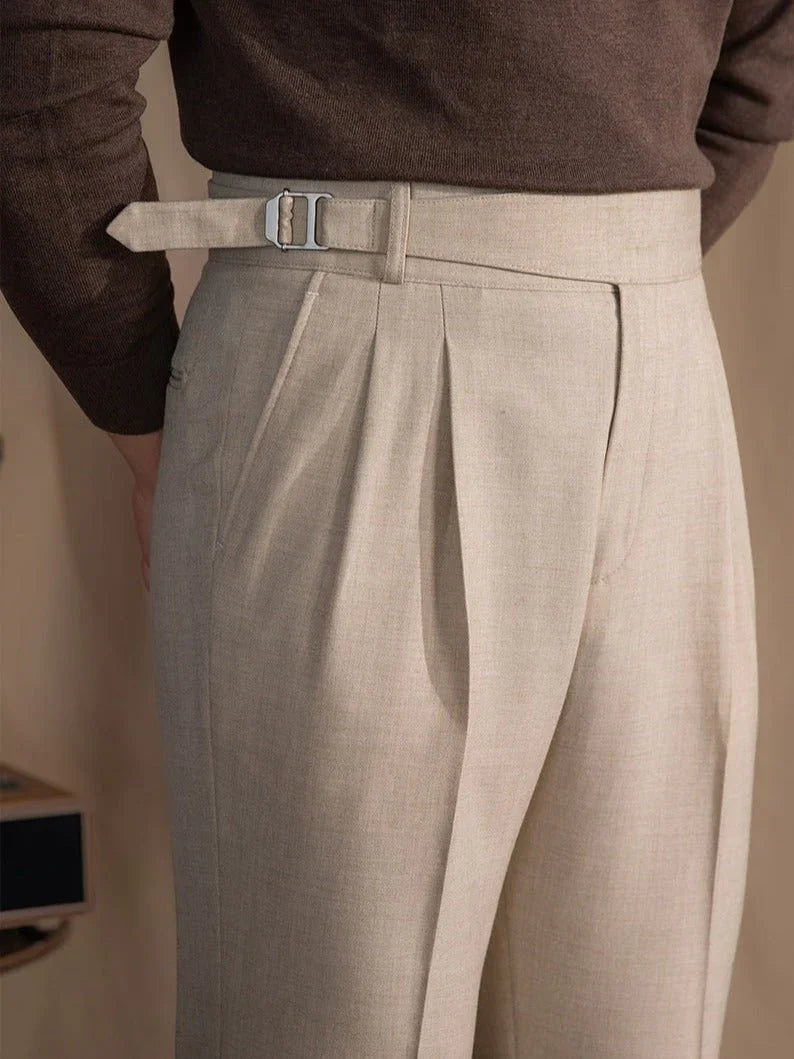 Vicenza Gurkha Çift Katlı Düz Kesim Pantolon - Martin Milano