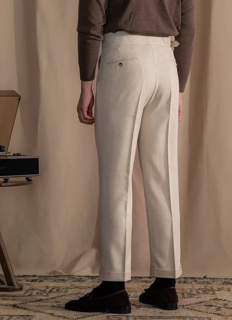 Vicenza Gurkha Çift Katlı Düz Kesim Pantolon - Martin Milano