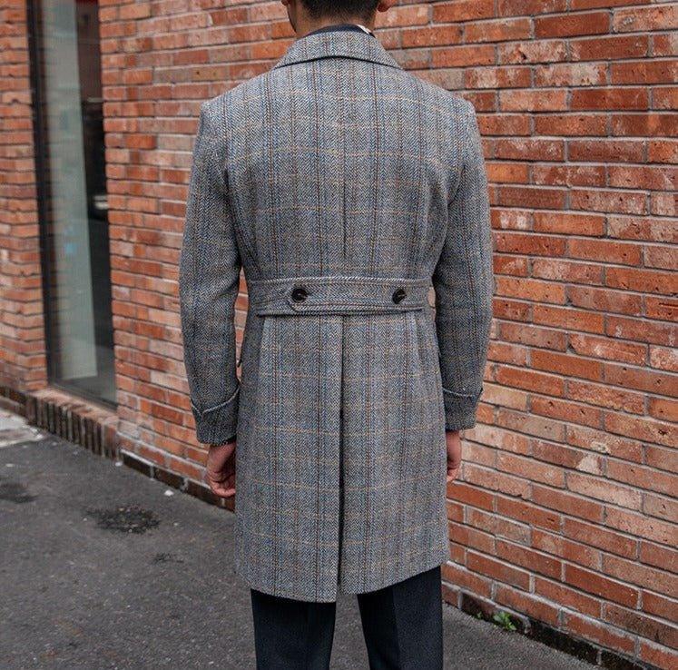 Windsor Kontesi Houndstooth Çift Yaka Palto - Martin Milano