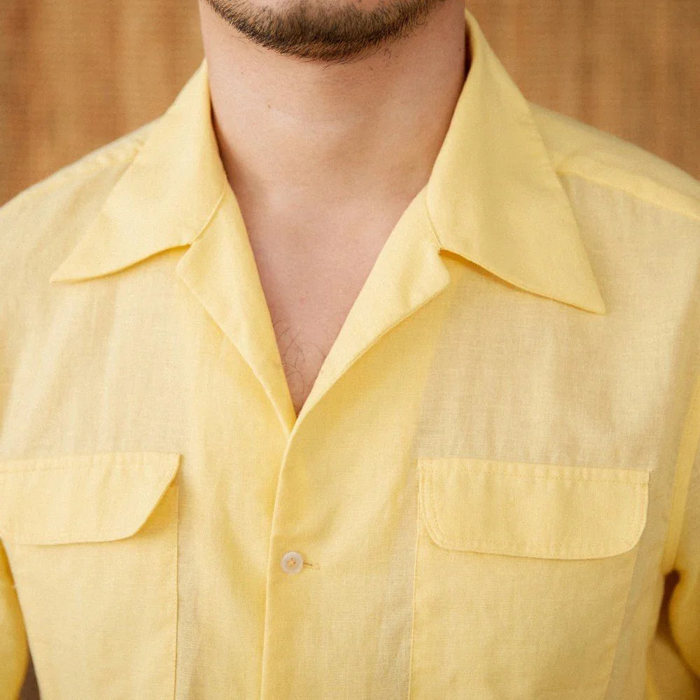 Wineyard Keten Pamuk Karışımı Uzun Kollu Gömlek - Martin Milano