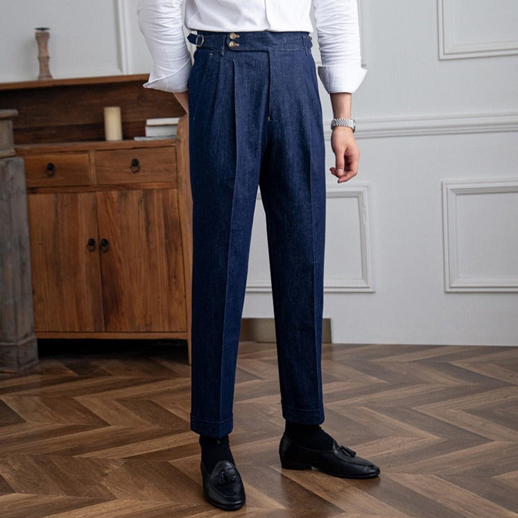 Roma Denim Çift Katlı Klasik Pantolon