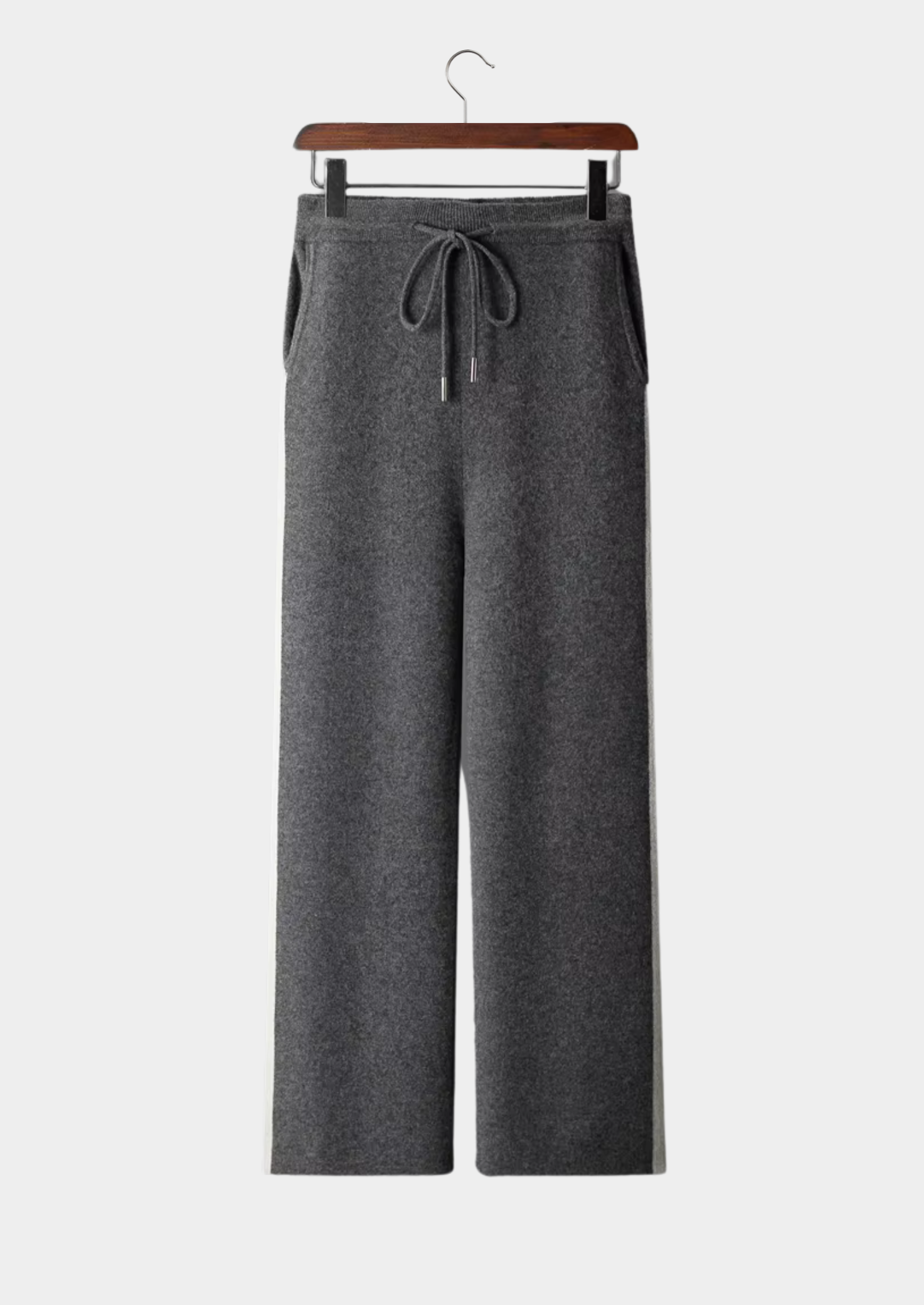 Saf Ekstra İnce Merino Yünü Oversize Pantolon