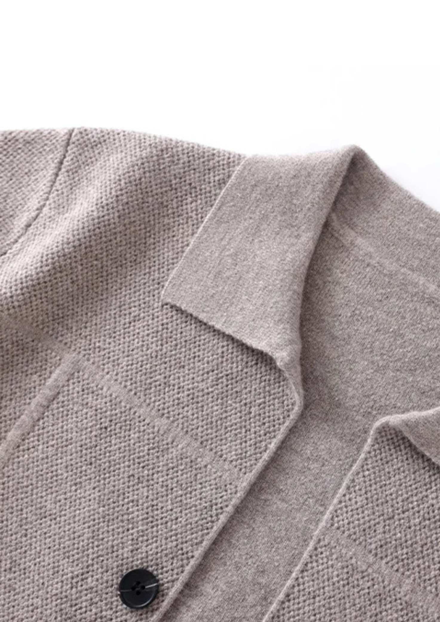 Saf Ekstra İnce Merino Yünü Düğmeli Overshirt