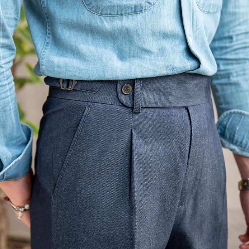 Pamuklu Twill Riviera Düz Kesim Pantolon