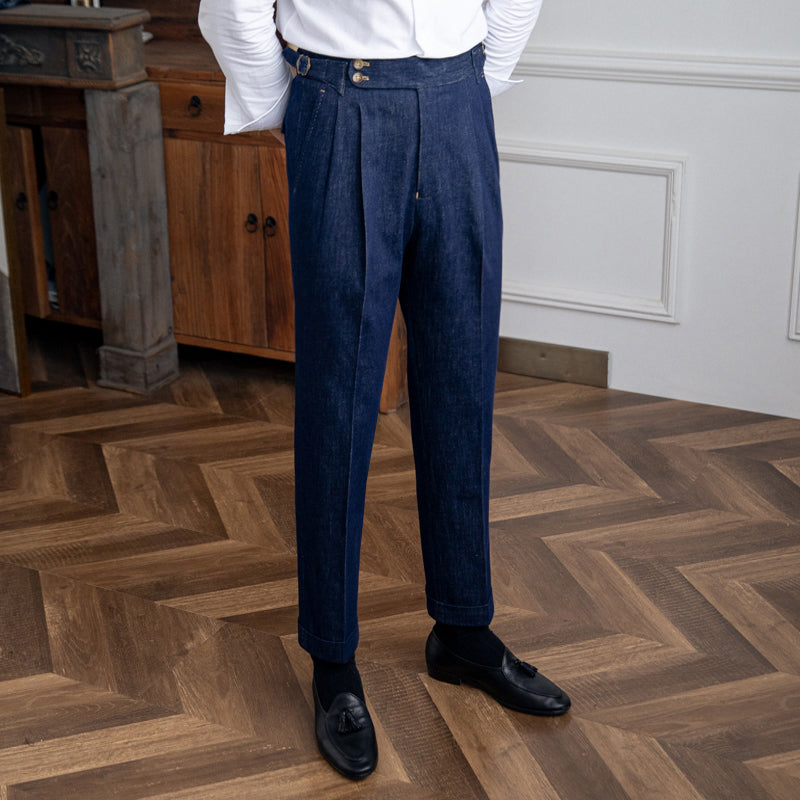 Roma Denim Çift Katlı Klasik Pantolon