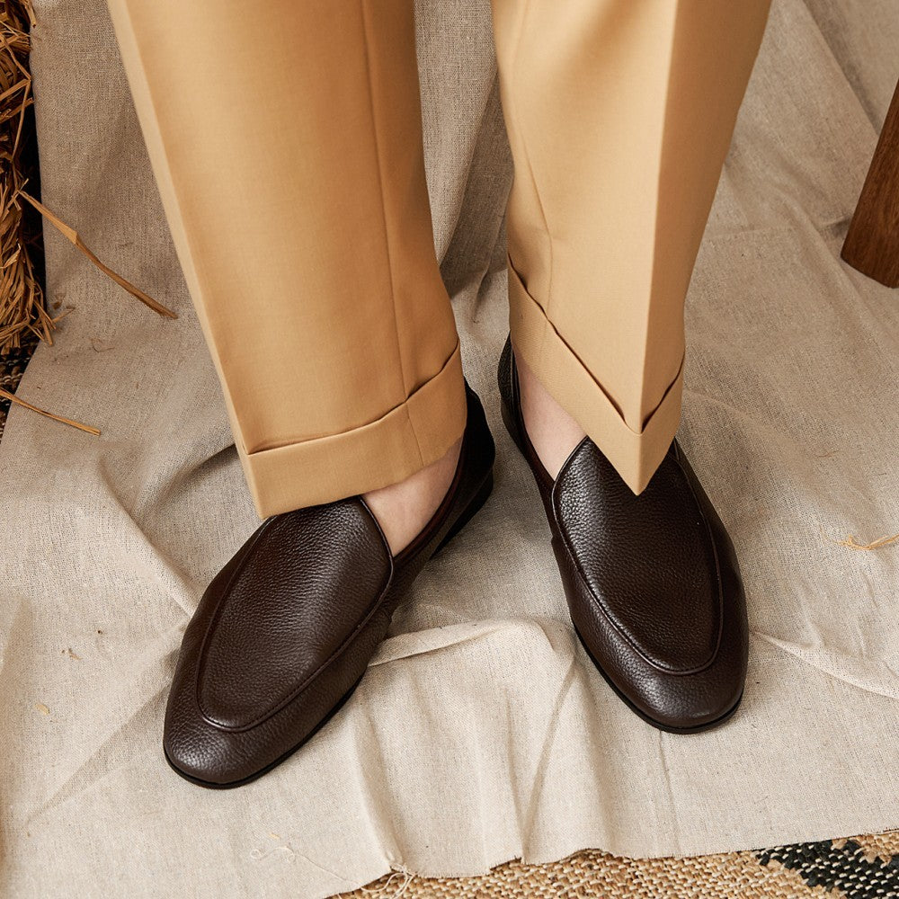 Paris Nappa Düğmeli Belçika Loafer