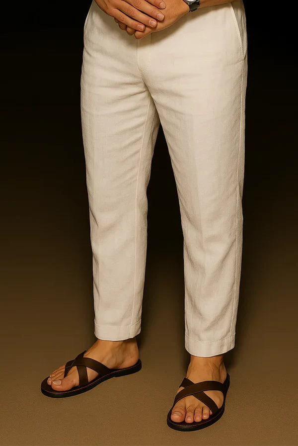 Beyaz Keten Pantolon MARTIN MILANO®