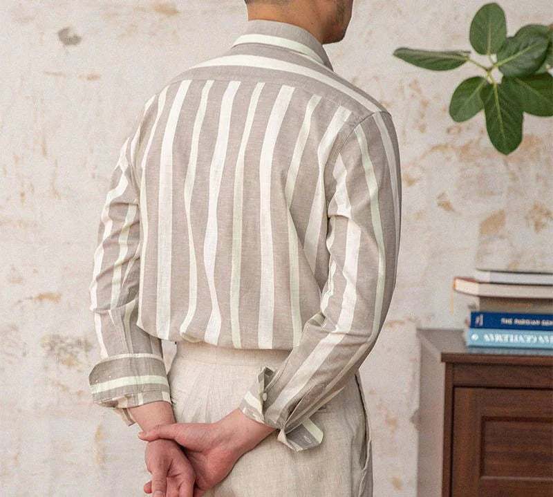 Arezzo Pamuk Çizgili Uzun Kollu Gömlek - Martin Milano