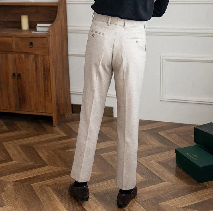 Bristol Yün Keçe Düz Kesim Pantolon - Martin Milano