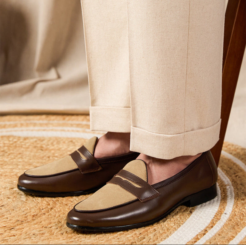 El İşçiliği Deri Belçika Loafer