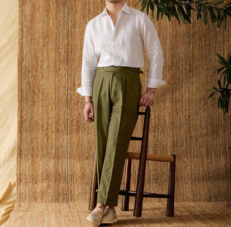 Cannes Keten Uzun Kollu Gömlek - Martin Milano