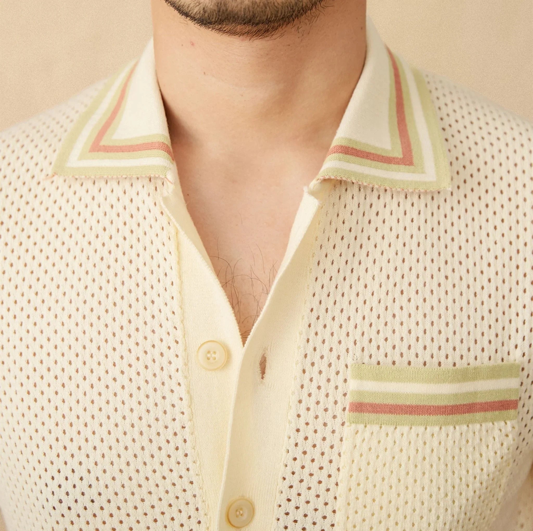 Casablanca Örme Kontrast Kısa Kollu Gömlek - Martin Milano