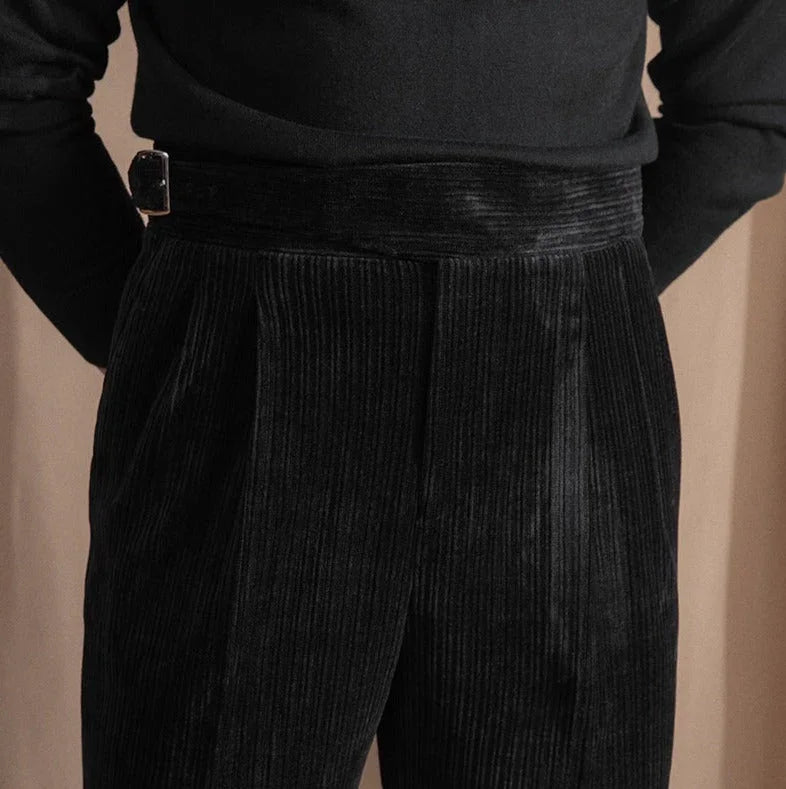 Catania Chenille Ribbed Çift Katlı Gurkha Pantolon - Martin Milano