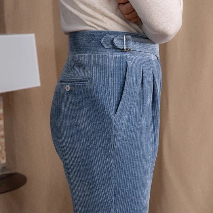 Catania Chenille Ribbed Çift Katlı Gurkha Pantolon - Martin Milano