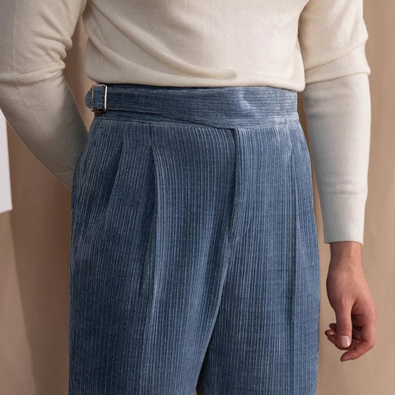 Catania Chenille Ribbed Çift Katlı Gurkha Pantolon - Martin Milano