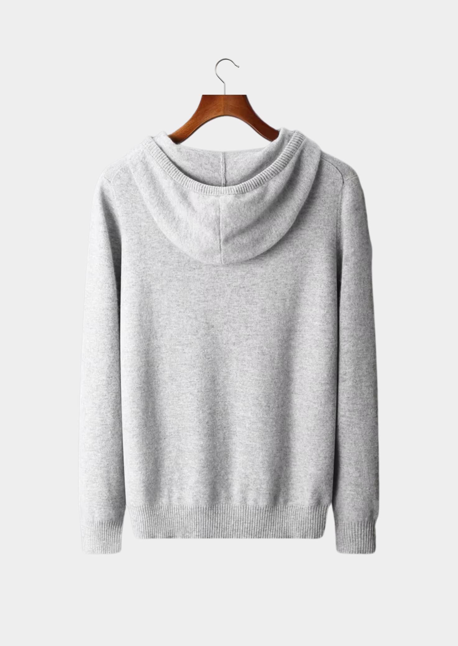 Saf Ekstra İnce Merino Yünü Relax Hoodie