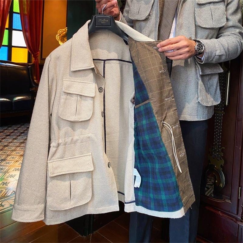 Çizgili Koyun Yünü Ceket - Martin Milano