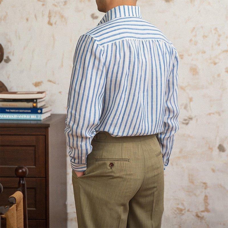 Corsica Çizgili Uzun Kollu Gömlek - Martin Milano