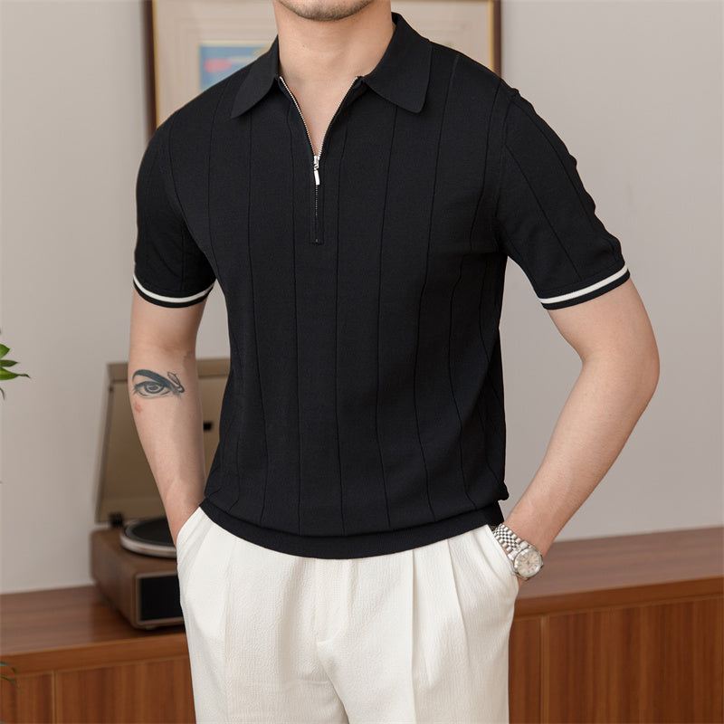 Fermuarlı Triko Polo