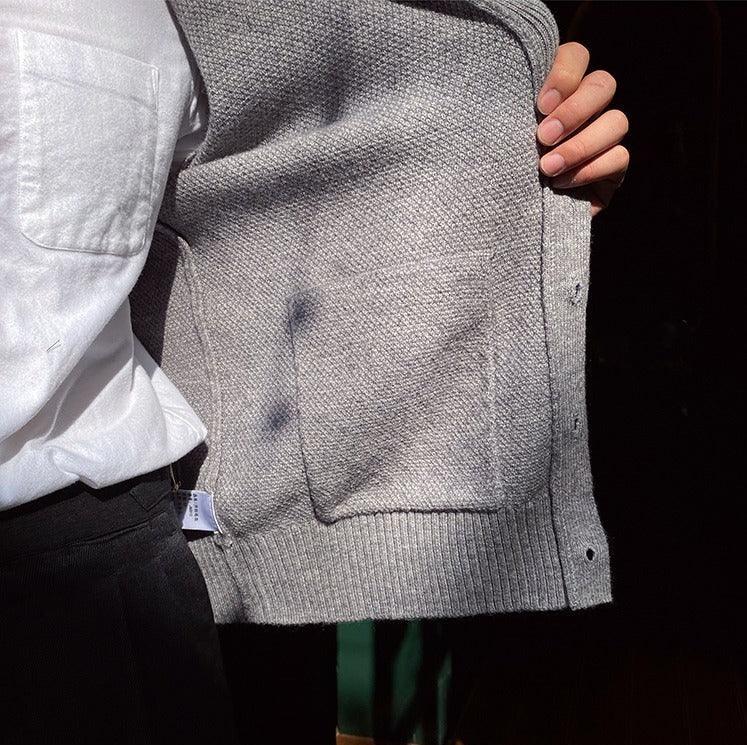 Dokulu Düğmeli Örgü Hırka - Martin Milano