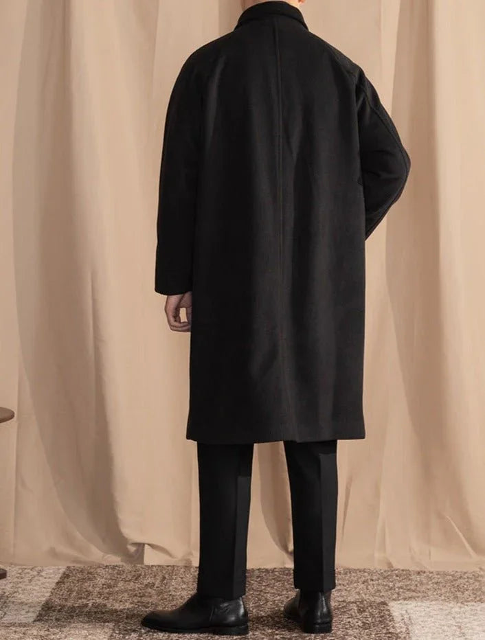 Dokulu Yün Karışımı Kaban - Martin Milano