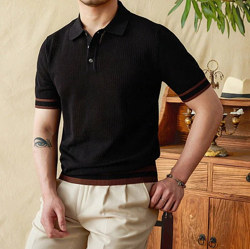 Dolce Dokuma Kısa Kollu Polo Gömlek - Martin Milano