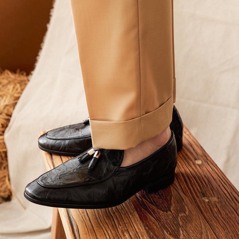 Patina Püsküllü Deri Loafer