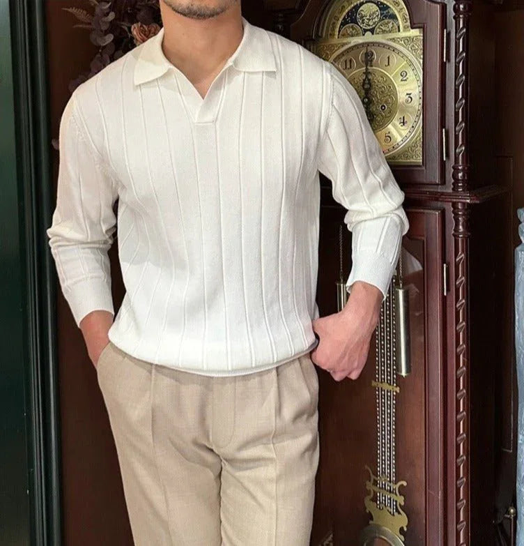 Fabrizio Zarif Örgü Polo Uzun Kollu - Martin Milano