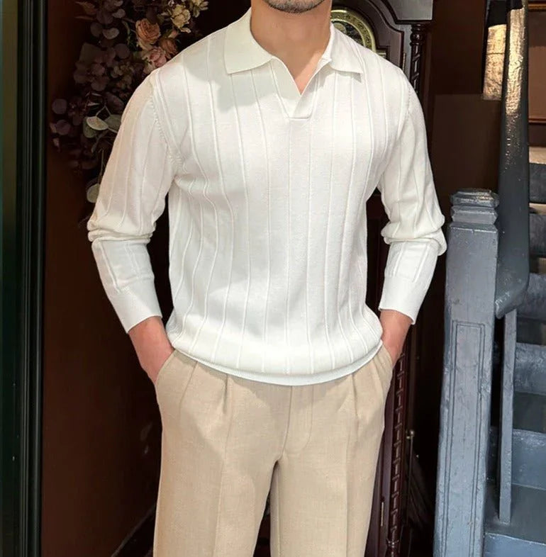 Fabrizio Zarif Örgü Polo Uzun Kollu - Martin Milano