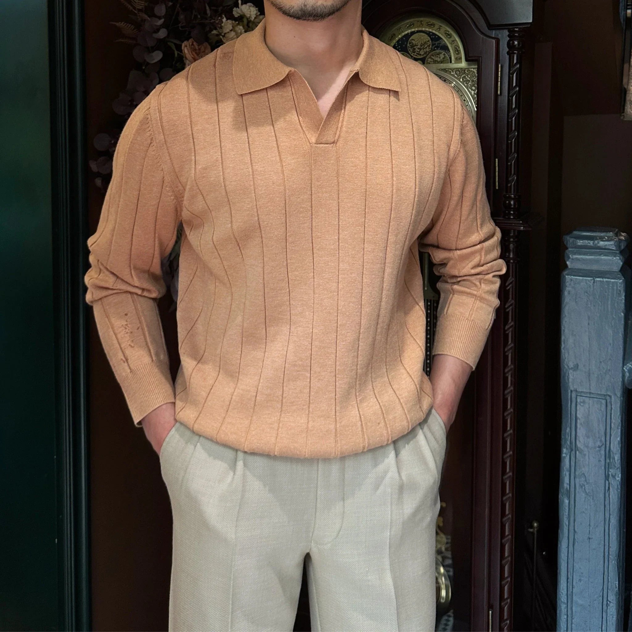 Fabrizio Zarif Örgü Polo Uzun Kollu - Martin Milano