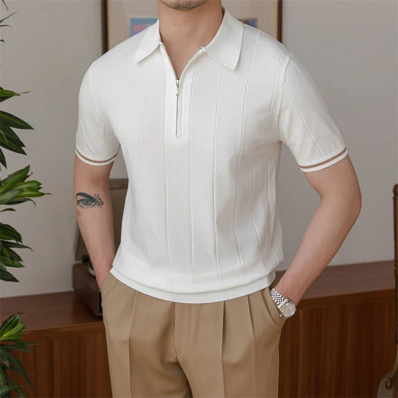 Fermuarlı Triko Polo - Martin Milano