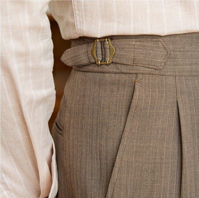 Fiumicino Çift Katlı Klasik Kesim Düz Kesim Pantolon - Martin Milano