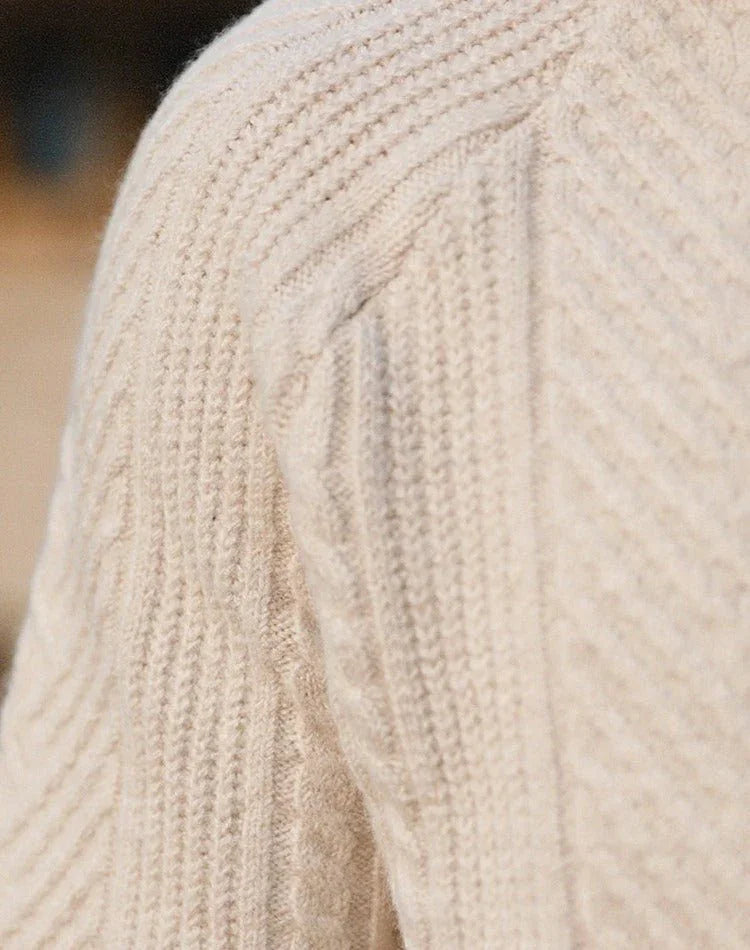 Geometrik Desenli Örgü Uzun Kollu Polo - Martin Milano