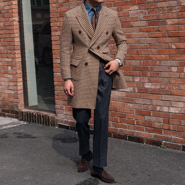 Holmes Vintage Ekose Çift Yırtmaçlı Palto - Martin Milano