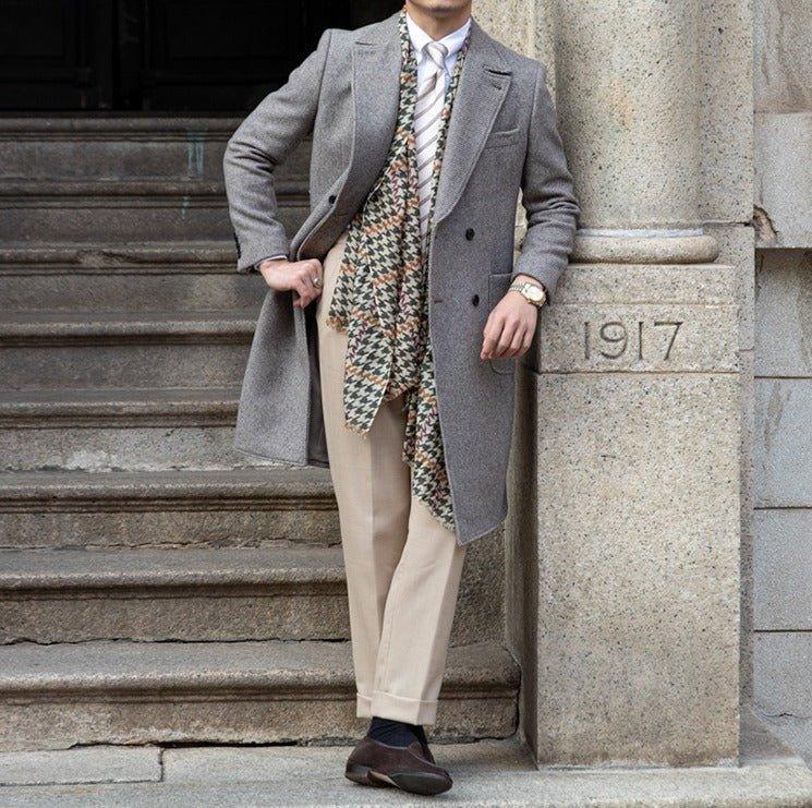 Kral Çift Düğmeli Yün Manto - Martin Milano