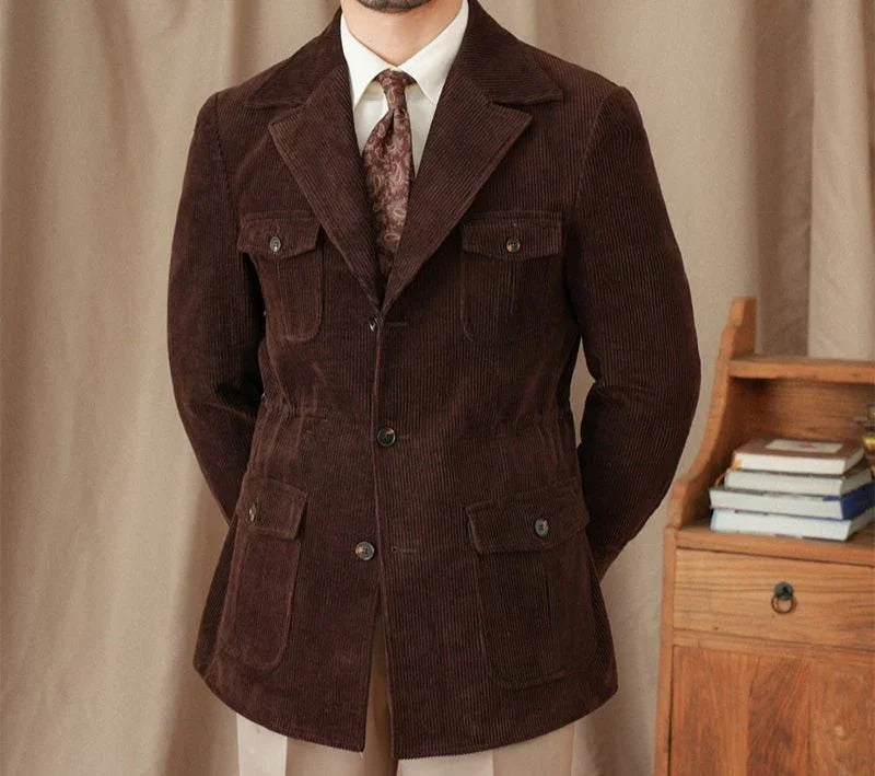 Lincoln Kadife Pamuk Takım Yaka Ceket - Martin Milano