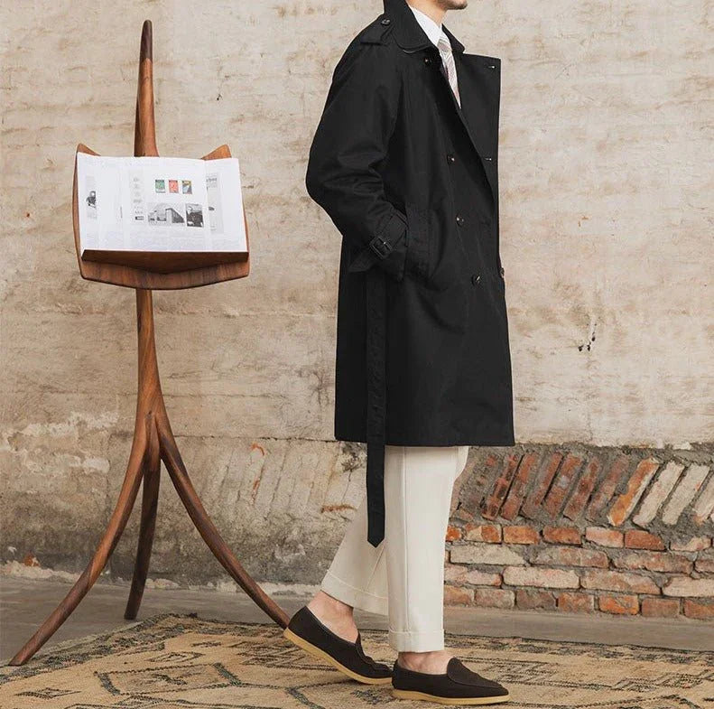 Londra Çift Düğmeli Kemerli Trençkot - Martin Milano